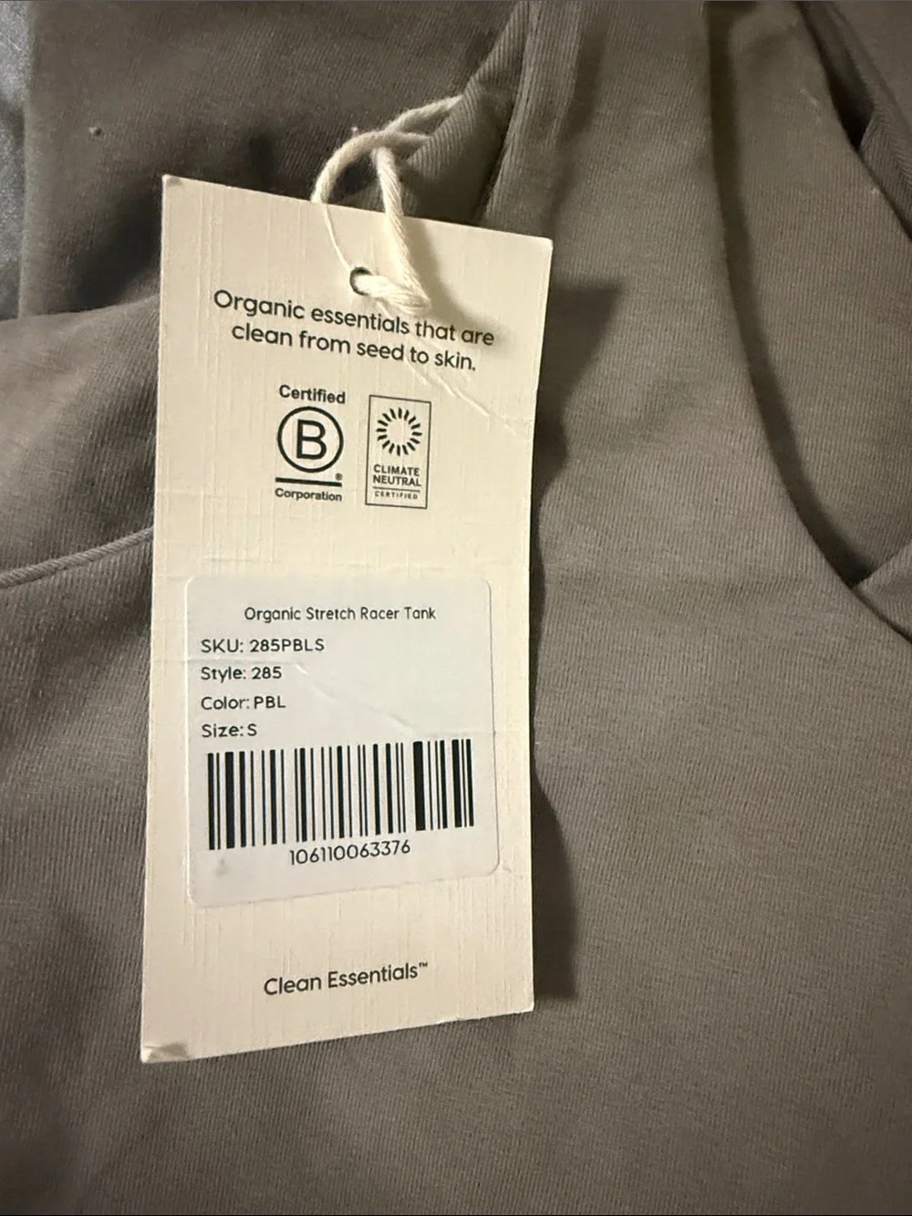 Mate the label organic stretch racer tank pebble - Picture 5 of 5